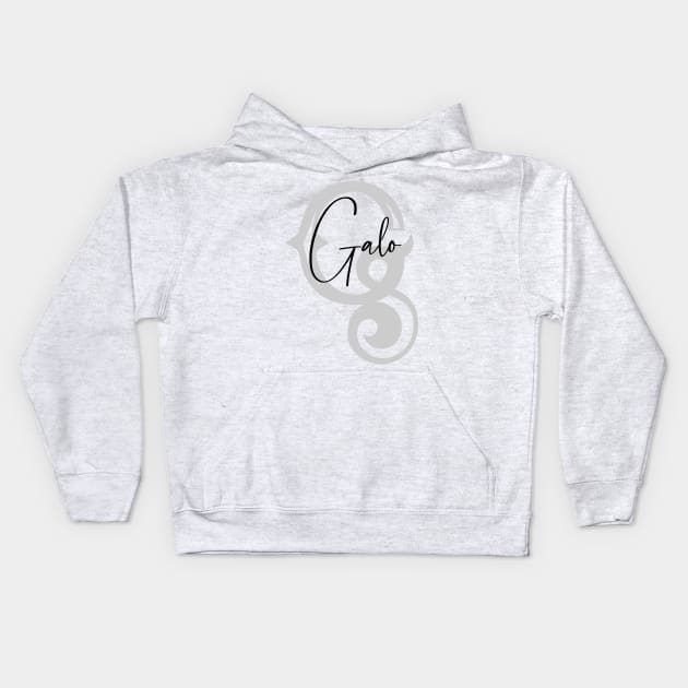 Galo Second Name, Galo Family Name, Galo Middle Name Kids Hoodie by Huosani
